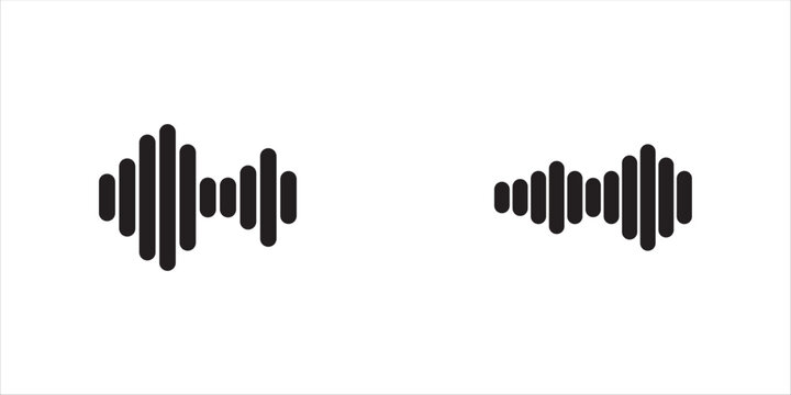 Modern Voice notes icon set, Vector illustration of voice message icon. chatroom button. Trendy Social media icon. Record voice message for phone correspondence.