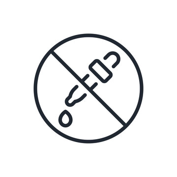 No artificial additives editable stroke outline icon isolated on white background flat vector illustration. Pixel perfect. 64 x 64.