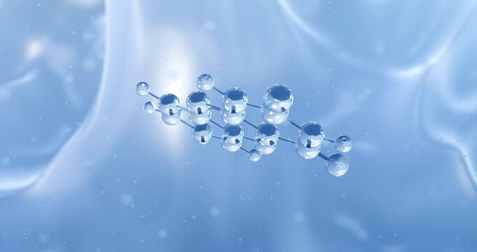 Isoalloxazine rotating molecular structure, 3d model of heterocyclic compound
