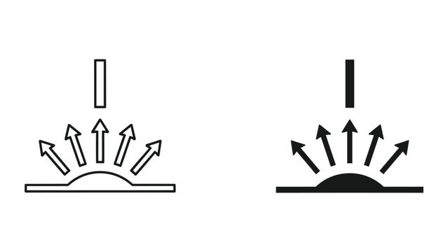 Bounce, rebound, reflection, spread, diffusion, impact, force, resistance, resilience, flexibility icon set