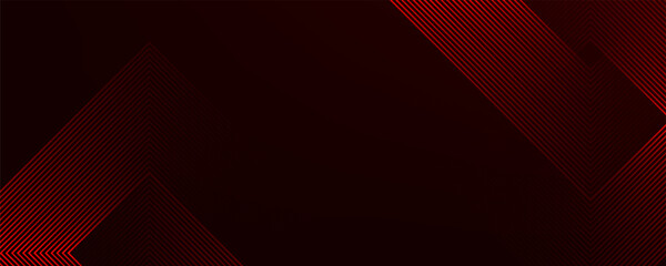 Obraz premium Abstract red neon arrow light glow background. Futuristic cyber laser line motion banner for casino. Dynamic techno perspective beam 3d graphic design. Cool party power and energy boost led tunnel