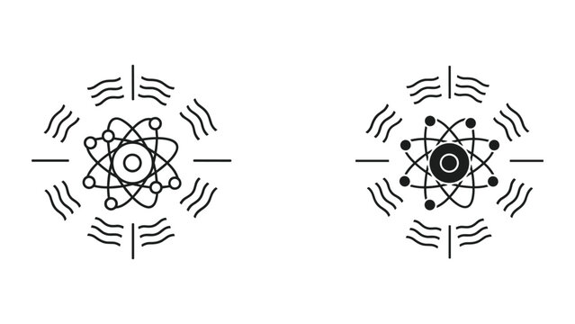 Abstract Atomic Structure Icon Set: Science and Discovery