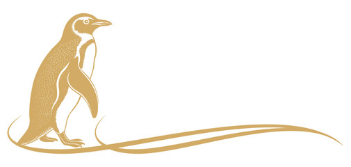 Vector silhouette illustration of a penguin for penguin day © Friz