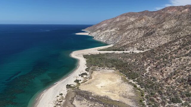 cerralvo island baja california sur mexico aerial 