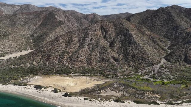 cerralvo island baja california sur mexico aerial 