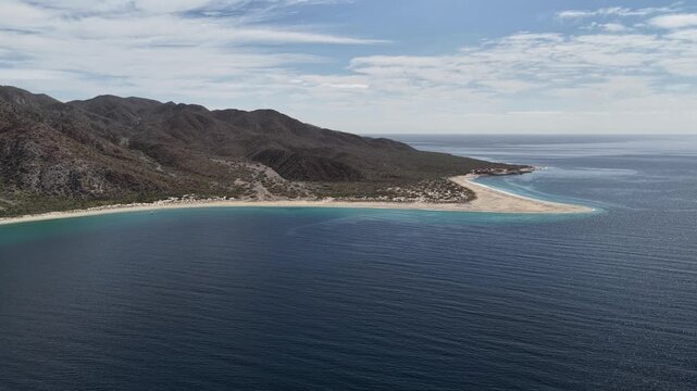 cerralvo island baja california sur mexico drone aerial view 