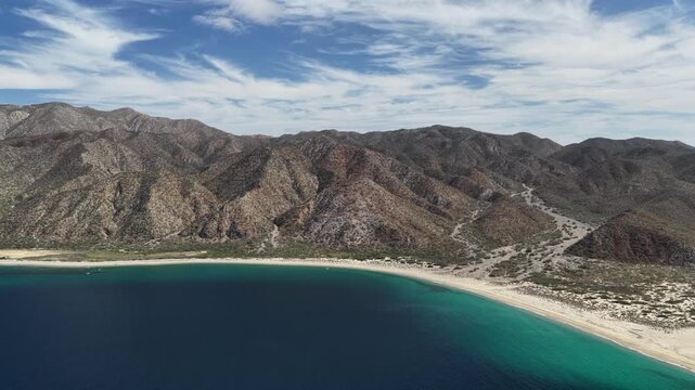 cerralvo island baja california sur mexico aerial 