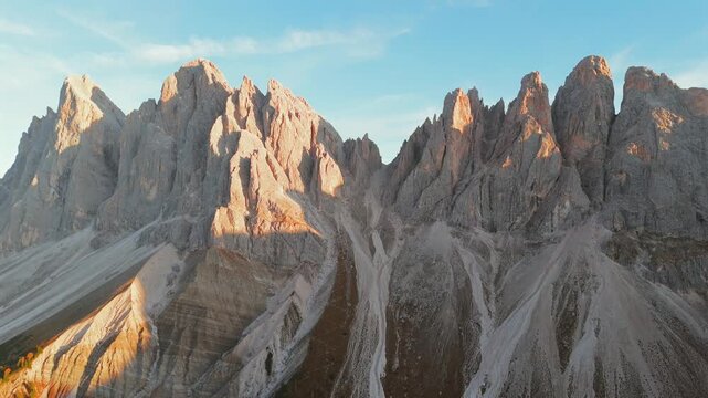 Seceda Mountain In Puez Odle Nature Park in Val Gardena. Dolomites, Italy
