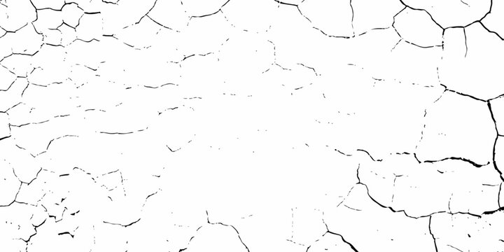 A weathered vintage white paint background features a cracked grunge wall texture with a rough concrete pattern and peeling aged plaster detail on a dirty stone surface