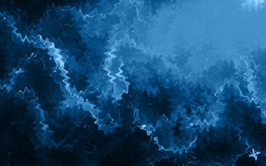 Deep cosmic nebula swirling with ethereal blue and dark mysteries of the universe © Dhjsus