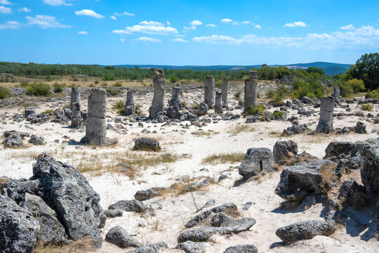 Rock formation Pobiti Kamani (Upright Stones), Bulgaria