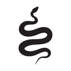 Fototapeta premium Silhouette of Albino Amelanistic Corn Snake isolated on white background, vector illustration