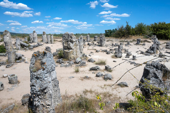 Rock formation Pobiti Kamani (Upright Stones), Bulgaria