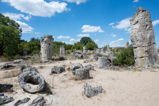 Rock formation Pobiti Kamani (Upright Stones), Bulgaria
