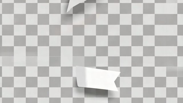 Two empty, hand-drawn comic book style speech bubbles or frames are positioned on a classic transparent checkerboard background.