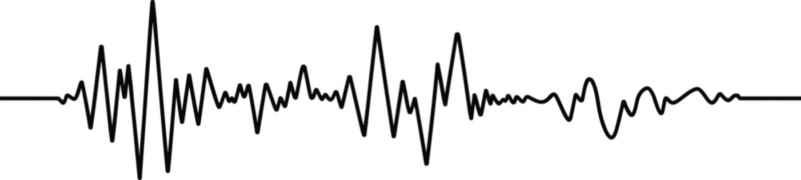 Abstract audio waveform signal isolated on white background representing sound recording, voice frequency, music amplitude, digital audio editing, podcast waveform visualization