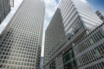 Obraz premium Modern skyscrapers in financial district city skyline