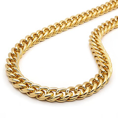 Obraz premium gold chain isolated on white background