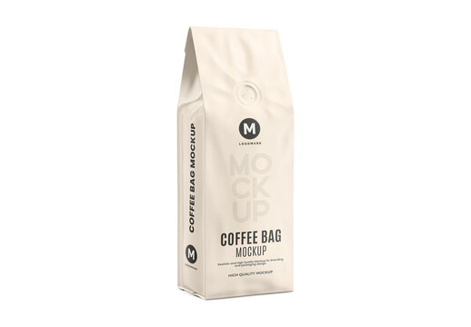 Coffee bag with Valve Mockup