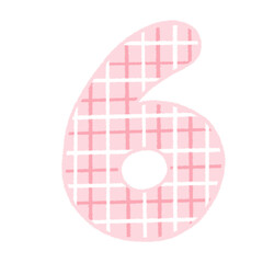 Obraz premium Cute numbers with pink color theme