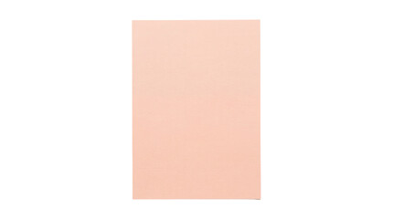 Fototapeta premium Light pink textured rectangular paper sheet isolated PNG, perfect for craft projects, stationery designs, or elegant backgrounds