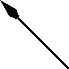 Naklejka premium spear silhouette vector art illustration, black and white design