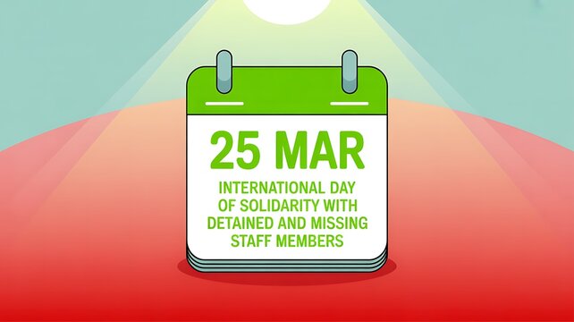 International day of solidarity with detained and missing staff members calendar marking march 25, promoting awareness