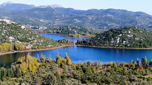 The Bacina Lakes in the Dalmatia region of Croatia, Europe