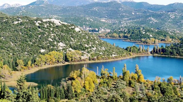 The Bacina Lakes in the Dalmatia region of Croatia, Europe