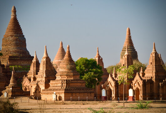 Upali Thein Temple Complex at Dawn Bagan Nyaung U Myanmar Southeast Asia