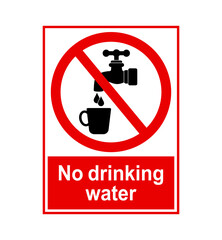 znak zakazujący picia wody © robert6666