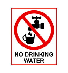 znak zakazujący picia wody © robert6666