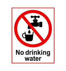 znak zakazujący picia wody © robert6666