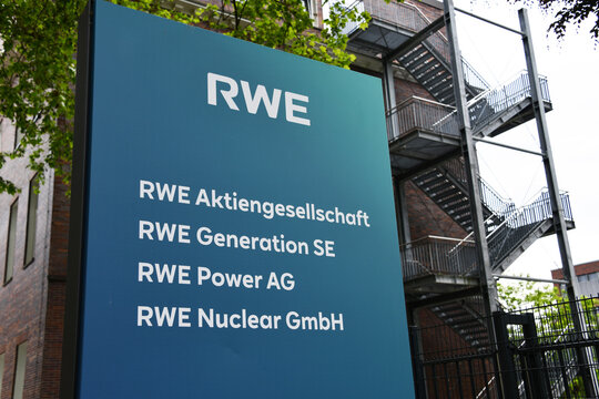 Essen, North Rhine-Westphalia, Germany - May 15, 2024: headquarters of RWE AG in Essen, Germany - RWE is a German multinational energy company