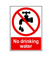 znak zakazujący picia wody © robert6666