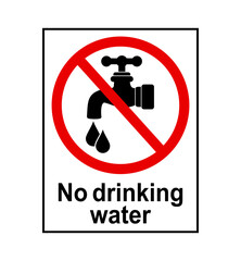 znak zakazujący picia wody © robert6666