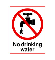 znak zakazujący picia wody © robert6666