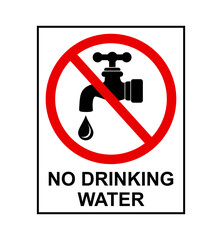 znak zakazujący picia wody © robert6666