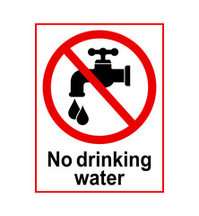 znak zakazujący picia wody © robert6666