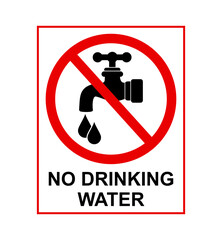 znak zakazujący picia wody © robert6666