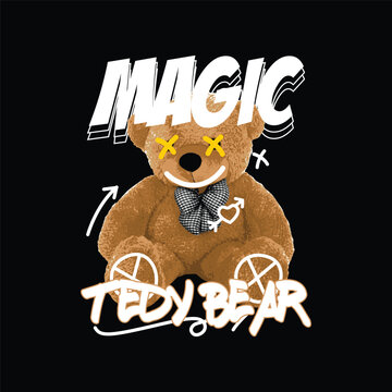 magic tedy bear cute simple vintage fashion