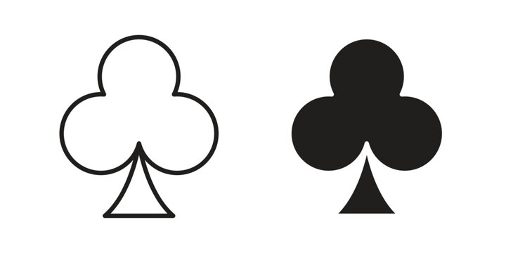 Card-club icon linear vector outline, symbol logo design style