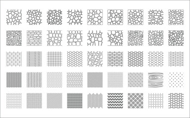 Landscape Architecture CAD Hatch Pattern Set Grass Water Stone Wall Texture Elements Collection