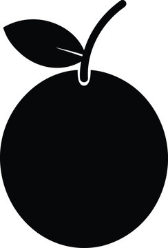Greengage silhouette vector art illustration