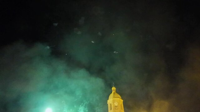 El V&iacute;tor Festival, Civic Procession "El V&iacute;tor", a festival declared of National Tourist Interest, celebrated on September 27th in Mayorga, Tierra de Campos region, Valladolid, Castile and Le&oacute;n, Spain,