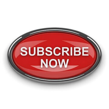 A red oval button with the words subscribe now on it.