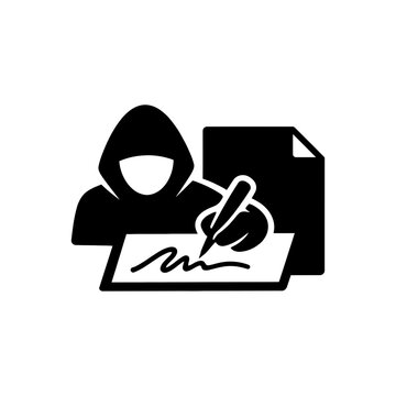 Identity Theft Signature Icon