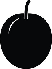 Obraz premium Kepel Fruit Flat Icon Style Silhouette Vector Art Illustration