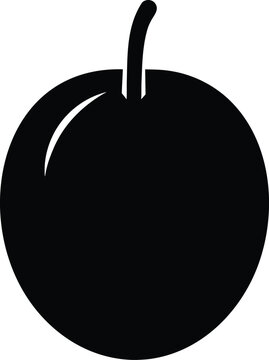 Kepel Fruit Flat Icon Style Silhouette Vector Art Illustration