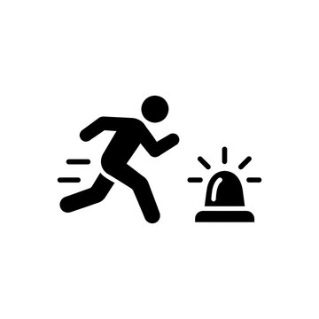 Fugitive Escaping Siren Icon